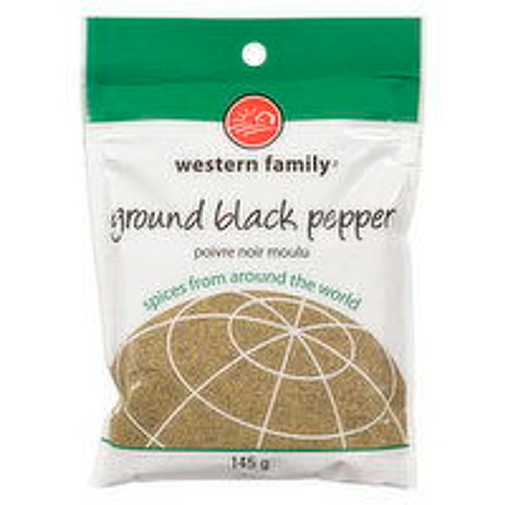 Western Family - Pepper Black - Ground, 145 Gram