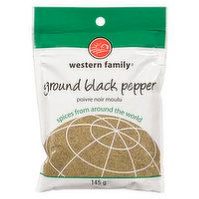 Western Family - Pepper Black - Ground, 145 Gram