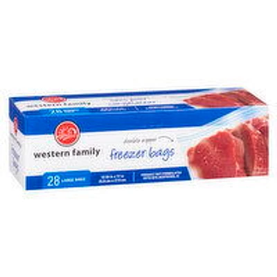 Western Family - Freezer Bags - Large, 28 Each