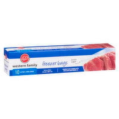 Western Family - Freezer Bags - Extra Large, 10 Each