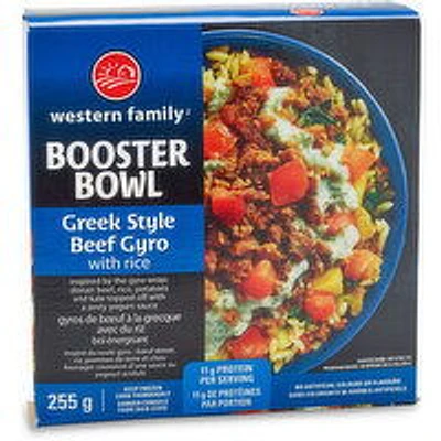 Western Family - Booster Bowl - Greek Style Beef Gyro, 255 Gram