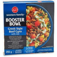Western Family - Booster Bowl - Greek Style Beef Gyro, 255 Gram