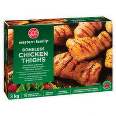 Western Family - Boneless Chicken Thighs, 3 Kilogram
