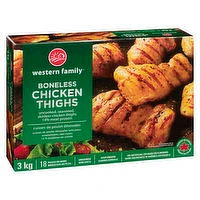 Western Family - Boneless Chicken Thighs, 3 Kilogram
