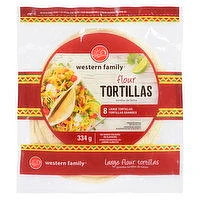 Western Family - Flour Tortillas - 8 Large, 334 Gram