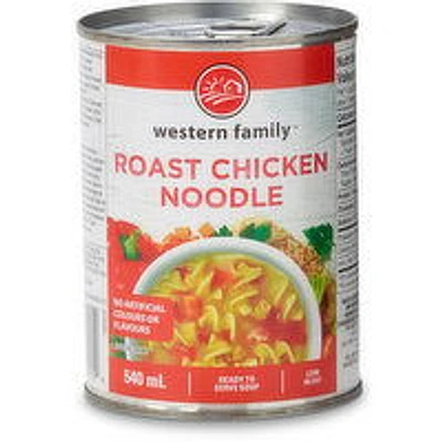 Western Family - Roast Chicken Noodle Soup, 540 Millilitre