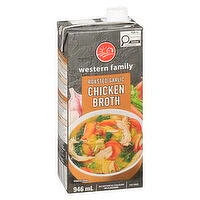 Western Family - Chicken Broth - Roasted Garlic, 946 Millilitre