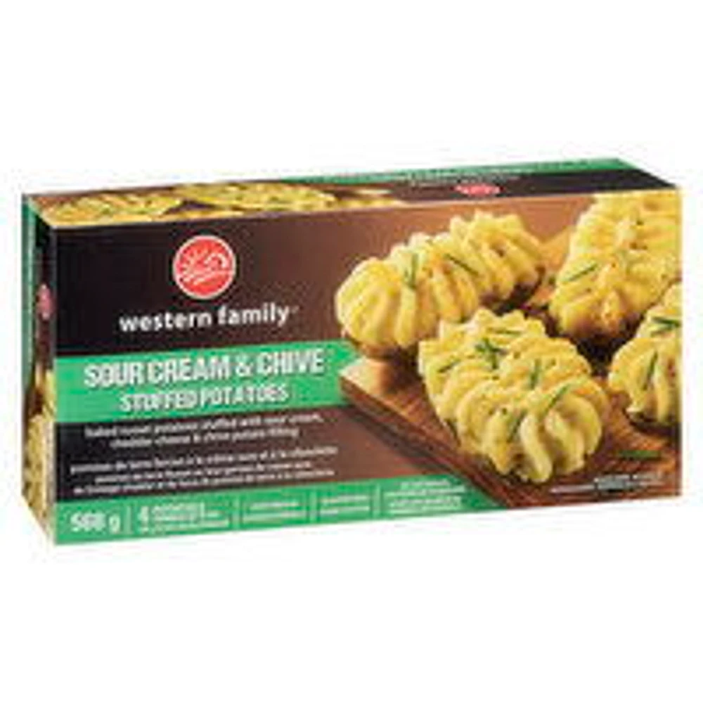 Western Family - Sour Cream & Chive Stuffed Potatoes, 568 Gram