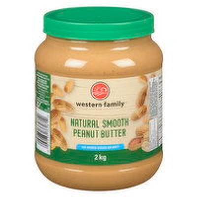 Western Family - Peanut Butter - Natural Smooth, 2 Kilogram
