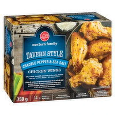 Western Family - Tavern Style Chicken Wings - Cracked Pepper & Sea Salt, 750 Gram
