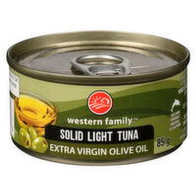 Western Family - Solid Light Tuna, Extra Virgin Olive Oil, 85 Gram