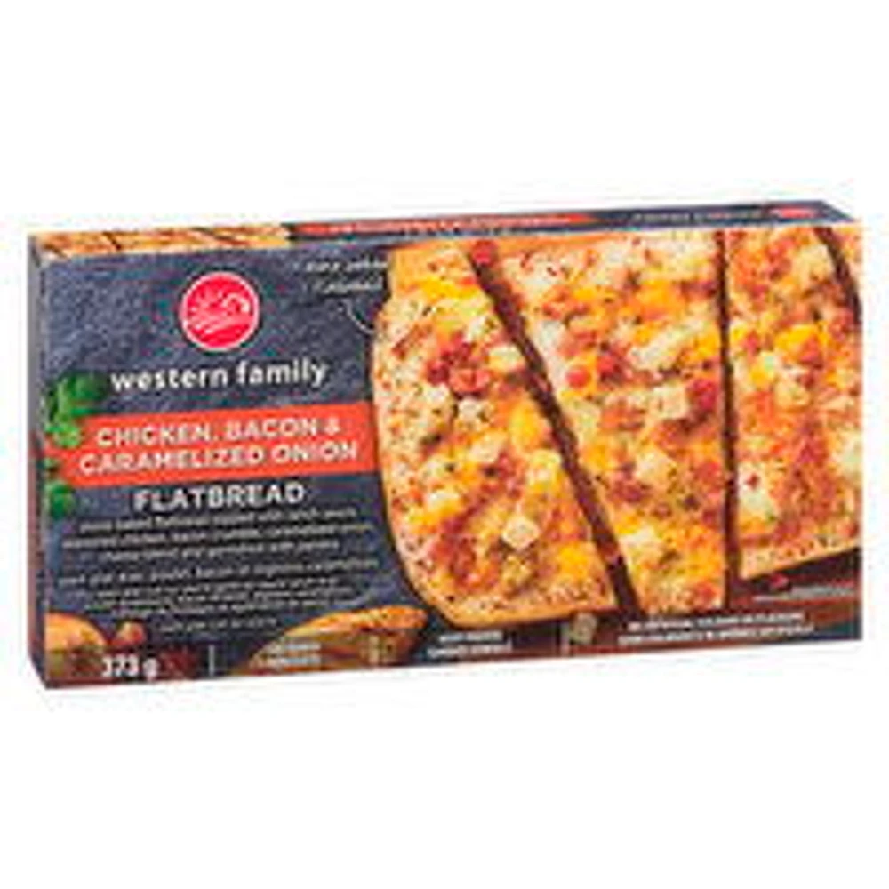 Western Family - Chicken, Bacon & Caramelized Onion Flatbread, 373 Gram