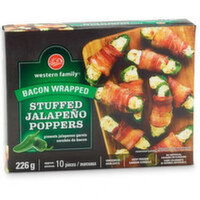 Western Family - Bacon Wrapped Stuffed Jalapeno Poppers, 226 Gram