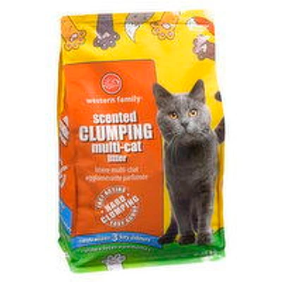Western Family - Clumping Multi-Cat Litter, Scented, 6.35 Kilogram