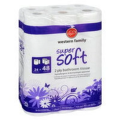 Western Family - Bathroom Tissue, 24 Double Rolls, 24 Each