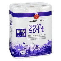 Western Family - Bathroom Tissue, 24 Double Rolls, 24 Each
