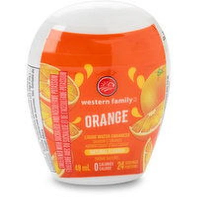 Western Family - Liquid Water Enhancer, Orange, 48 Millilitre