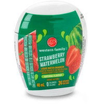 Western Family - Liquid Water Enhancer, Strawberry Watermelon, 48 Millilitre