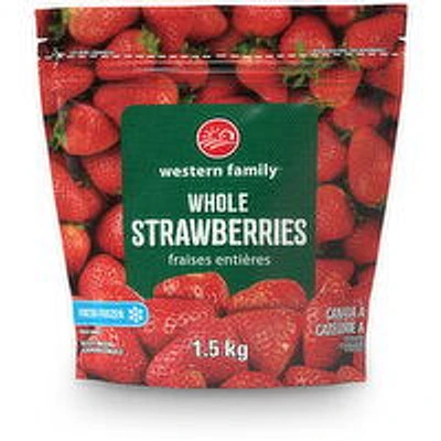 Western Family - Whole Strawberries, 1.5 Kilogram