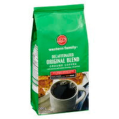 Western Family - Decaffeinated Original Blend Ground Coffee, 300 Gram