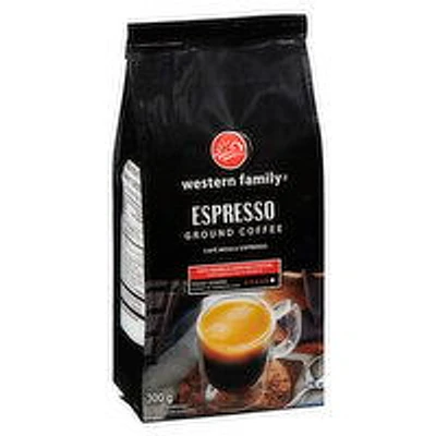 Western Family - Espresso Ground Coffee, 300 Gram