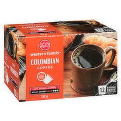 Western Family - Colombian Coffee K-Cups, 12 Each