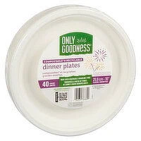 Only Goodness - Dinner Plates Compostable & Recyclable 40count, 40 Each