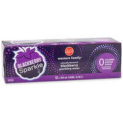 Western Family - Blackberry Sparkle Sparkling Water, 355mL Cans, 12 Each