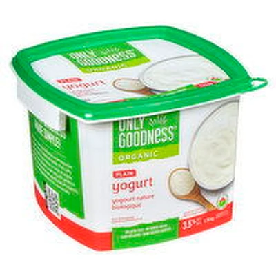 Only Goodness - Organic Plain Yogurt, 1.75 Kilogram