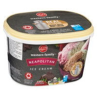 Western Family - Classic Neapolitan Ice Cream, 1.65 Litre