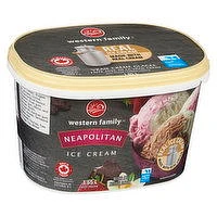 Western Family - Classic Neapolitan Ice Cream, 1.65 Litre
