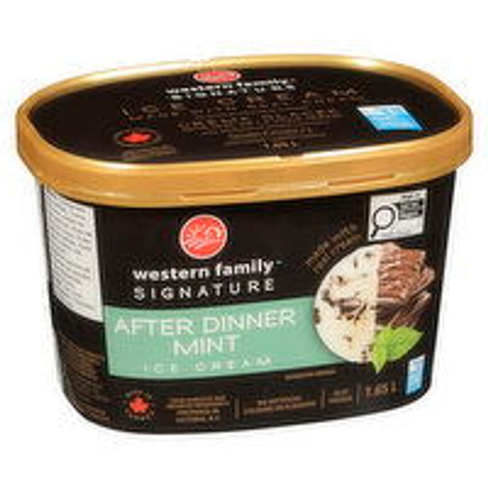 Western Family - Signature After Dinner Mint Ice Cream, 1.65 Litre