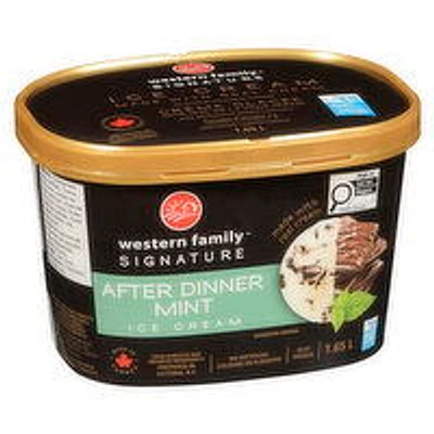 Western Family - Signature After Dinner Mint Ice Cream, 1.65 Litre