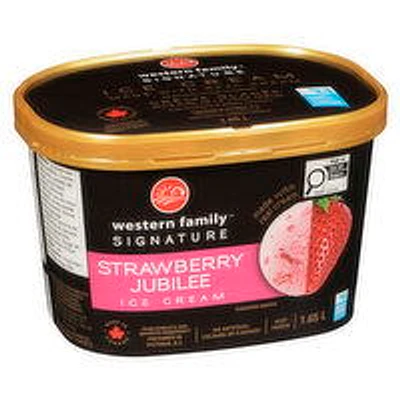 Western Family - Signature Strawberry Jubilee Ice Cream, 1.65 Litre