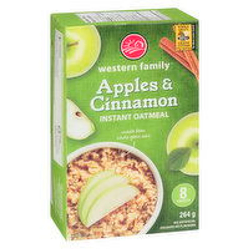 Western Family - Instant Oatmeal Apples & Cinnamon, 264 Gram