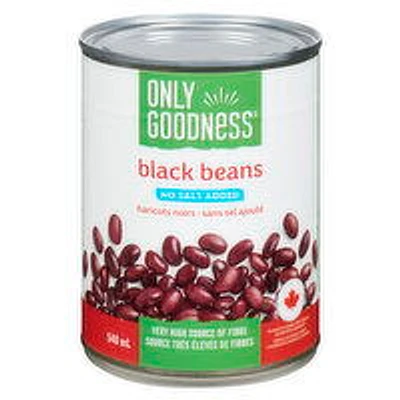 Only Goodness - Black Beans, No Salt Added, 540 Millilitre