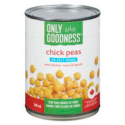 Only Goodness - Chick Peas, No Salt Added, 540 Millilitre