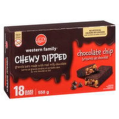 Western Family - Granola Bars Chocolate Chip, 18 Each