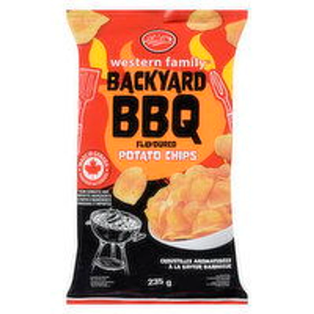 Western Family - Potato Chips, BBQ, 235 Gram