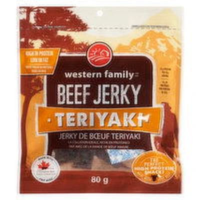 Western Family - Beef Jerky, Teriyaki, 80 Gram