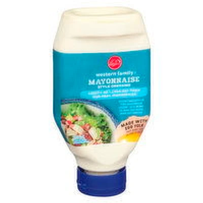 Western Family - Mayonnaise Style Dressing, Light Squeezable, 750 Millilitre