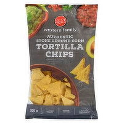 Western Family - Authentic Stone Ground Corn Tortilla Chips, 300 Gram