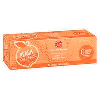 Western Family - Peach Perfect Sparkling Water, 355mL Cans, 12 Each