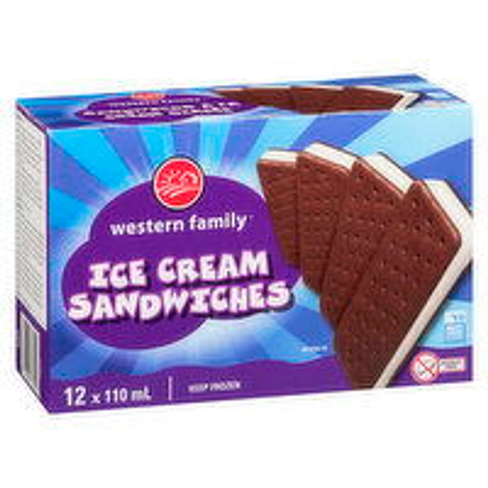 Western Family - Ice Cream Sandwich, 12 Each
