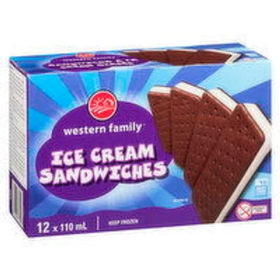 Western Family - Ice Cream Sandwich, 12 Each