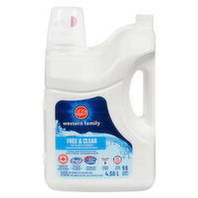 Western Family - Liquid Laundry Detergent, Free & Clear, 4.55 Litre