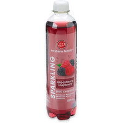 Western Family - Sparkling Water Black Raspberry Zero, 509 Millilitre