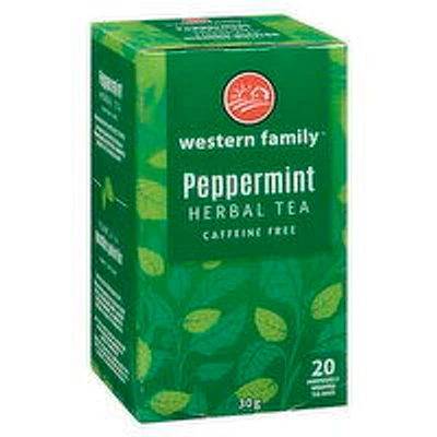 Western Family - Peppermint Herbal Tea, 20 Each