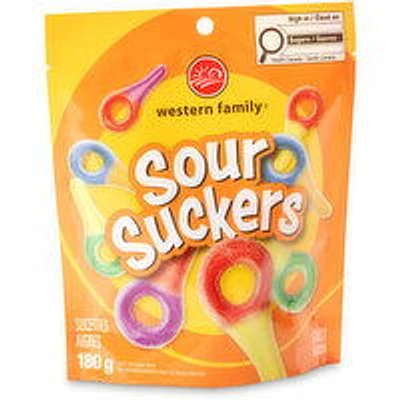 Western Family - Sour Suckers Gummy Candy, 180 Gram