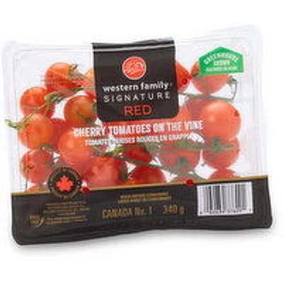 Western Family - Signature Red Cherry Tomatoes on the Vine, 340 Gram